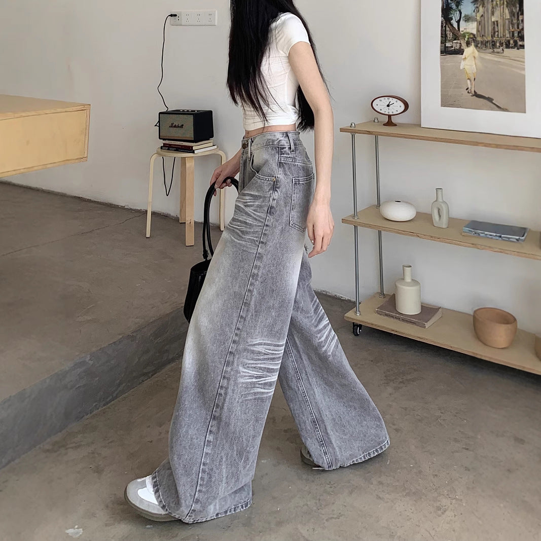 Damen Palazzo-Jeans im angesagten vintage Look mit weitem Bein R&B