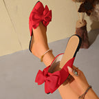 Damen modische Slides mit eleganter Schleifenverzierung R&B