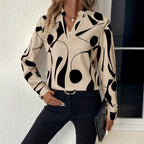 Damen High Fashion Bluse mit modernem Muster
