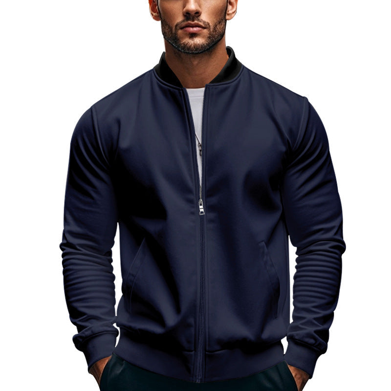 Herren Sportliche Bomberjacke mit hochschließendem Kragen und praktischen Taschen R&B