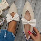 Damen spitzen Ballerinas mit eleganter Schleifenapplikation R&B