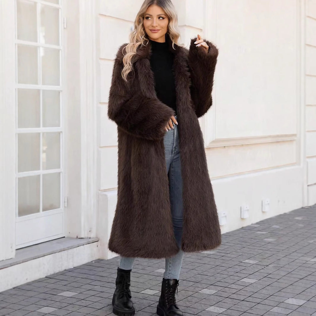 Damen Modischer Long Coat R&B