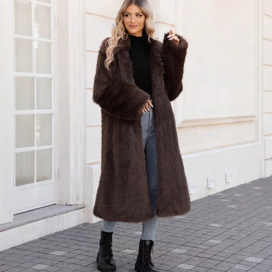 Damen Modischer Long Coat R&B