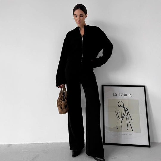 Damen Modisches und bequemes Strick-Ensemble mit weitem Schnitt R&B