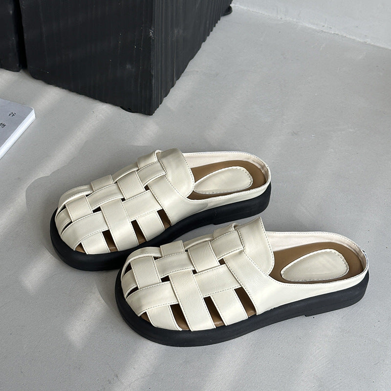 Damen Komfortable geflochtene Sandalen mit bequemer Fußbettgestaltung R&B