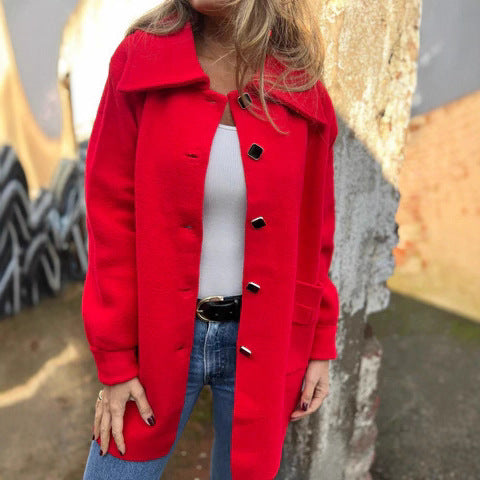 Damen Fleece Jacke mit modernem Kragen R&B