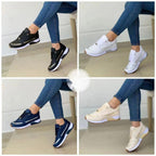Damen Sportliche Lace-Up Sneakers mit atmungsaktivem Obermaterial und dämpfender Sohle
