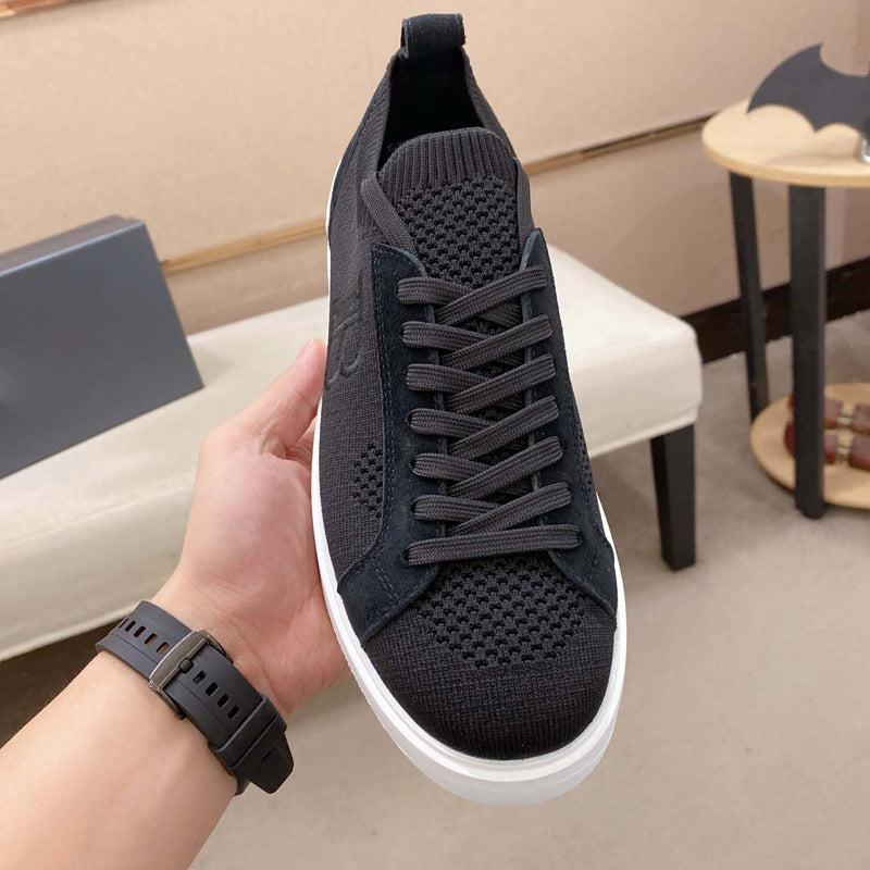 Damen Leichte Komfort Sneakers mit atmungsaktiver Strickoberfläche und flexibler Sohle R&B