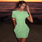 Damen Figurbetontes Cocktailkleid mit asymmetrischem Schnitt und Raffungselementen R&B