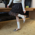 Damen elegante Slingback-Pumps mit modischem Spitzen-Design und dekorativem Riemen R&B