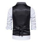 Herren elegante Weste im Hahnentrittmuster R&B