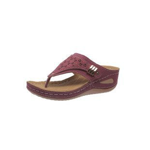 Damen Entspannende Zehentrenner-Sandalen mit modischem Cut-Out-Design und komfortablem Fußbett R&B