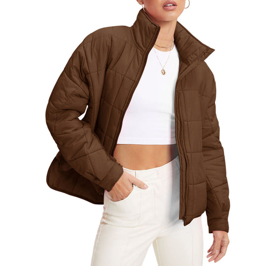 Damen wärmeisolierte Steppjacke mit hohem Kragen R&B