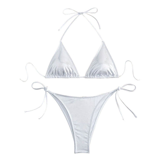 Damen Triangel-Bikini mit verstellbaren Trägern und sexy Slip R&B
