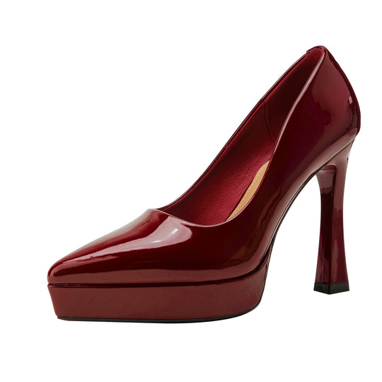 Damen Glamouröse High Heels mit Plateau und spitz zulaufendem Design R&B