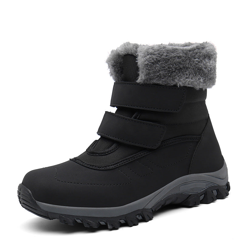 Damen Winterstiefel mit Klettverschluss und Warmfutter R&B