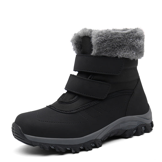 Damen Winterstiefel mit Klettverschluss und Warmfutter R&B