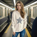 Damen lässiger Hoodie mit grafischem Motiv R&B