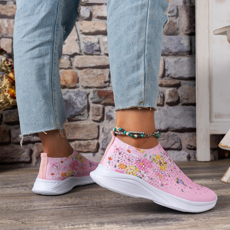 Schmetterlingsdruck Slip-On Schuhe R&B