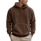 Herren Kuscheliger Fleece-Hoodie mit Kängurutasche R&B