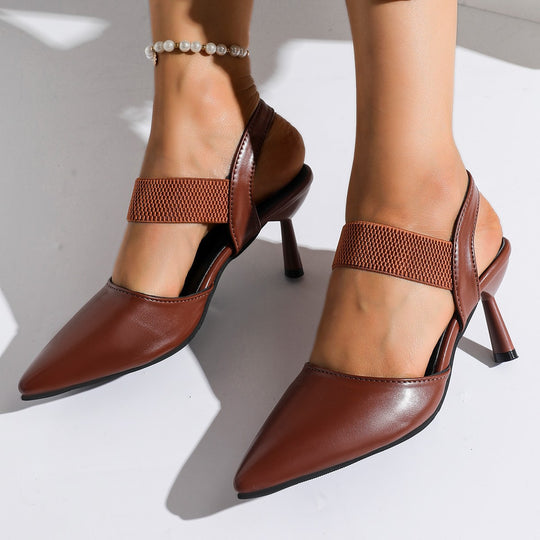 Damen Slingback Pumps mit elastischem Einsatz und elegantem Stiletto Absatz R&B