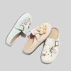 Damen Clogs mit floralem Dekor und verstellbarem Riemen
