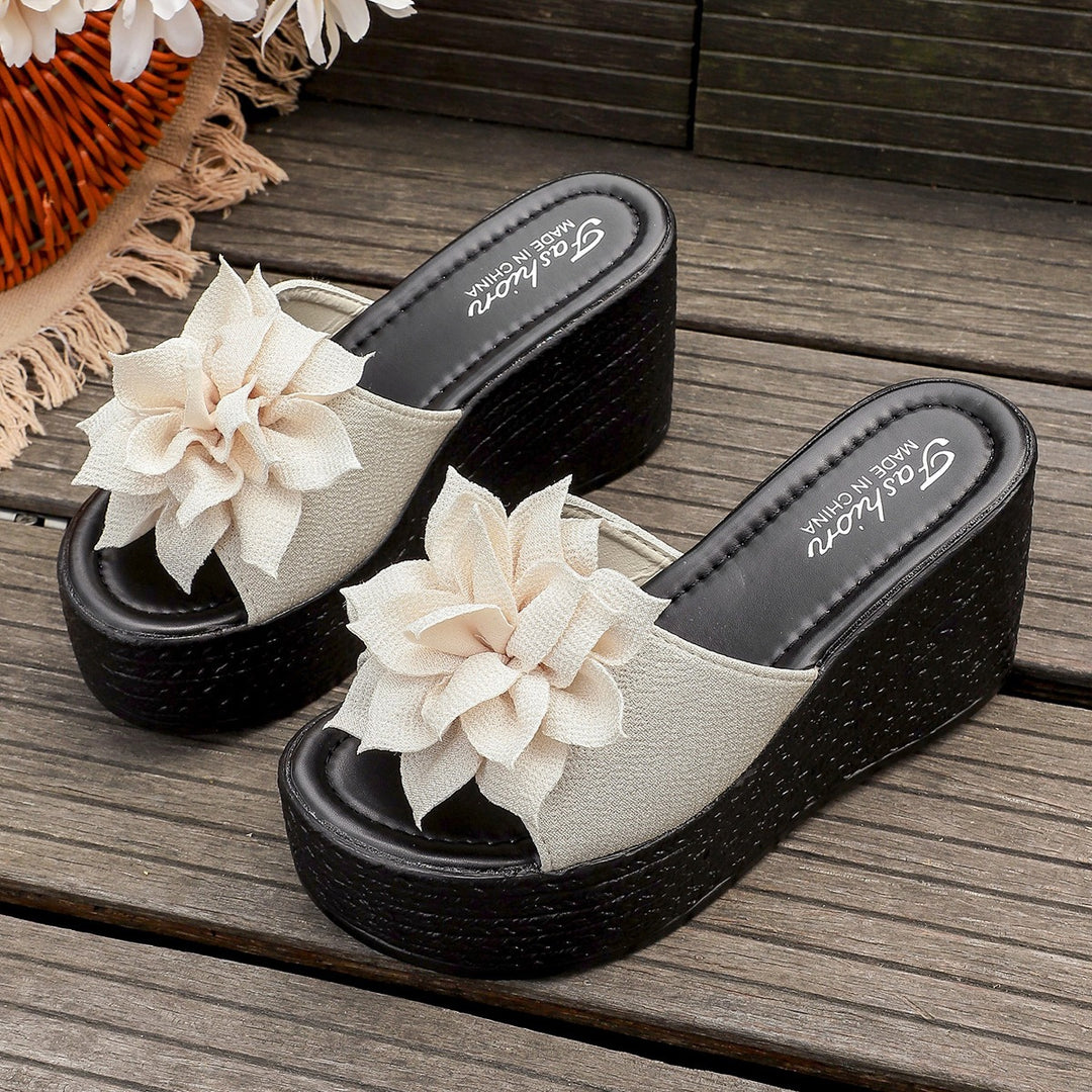 Damen Wedge-Pantoletten mit floralem Design und rutschfester Sohle R&B