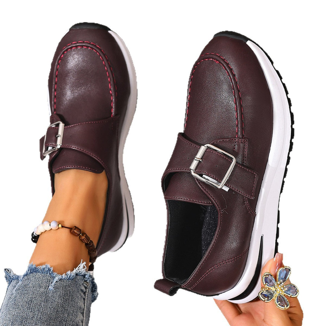 Damen Sportliche Mokassins mit modischem Schnallen-Detail R&B