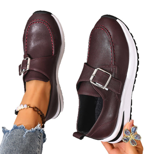 Damen Sportliche Mokassins mit modischem Schnallen-Detail R&B