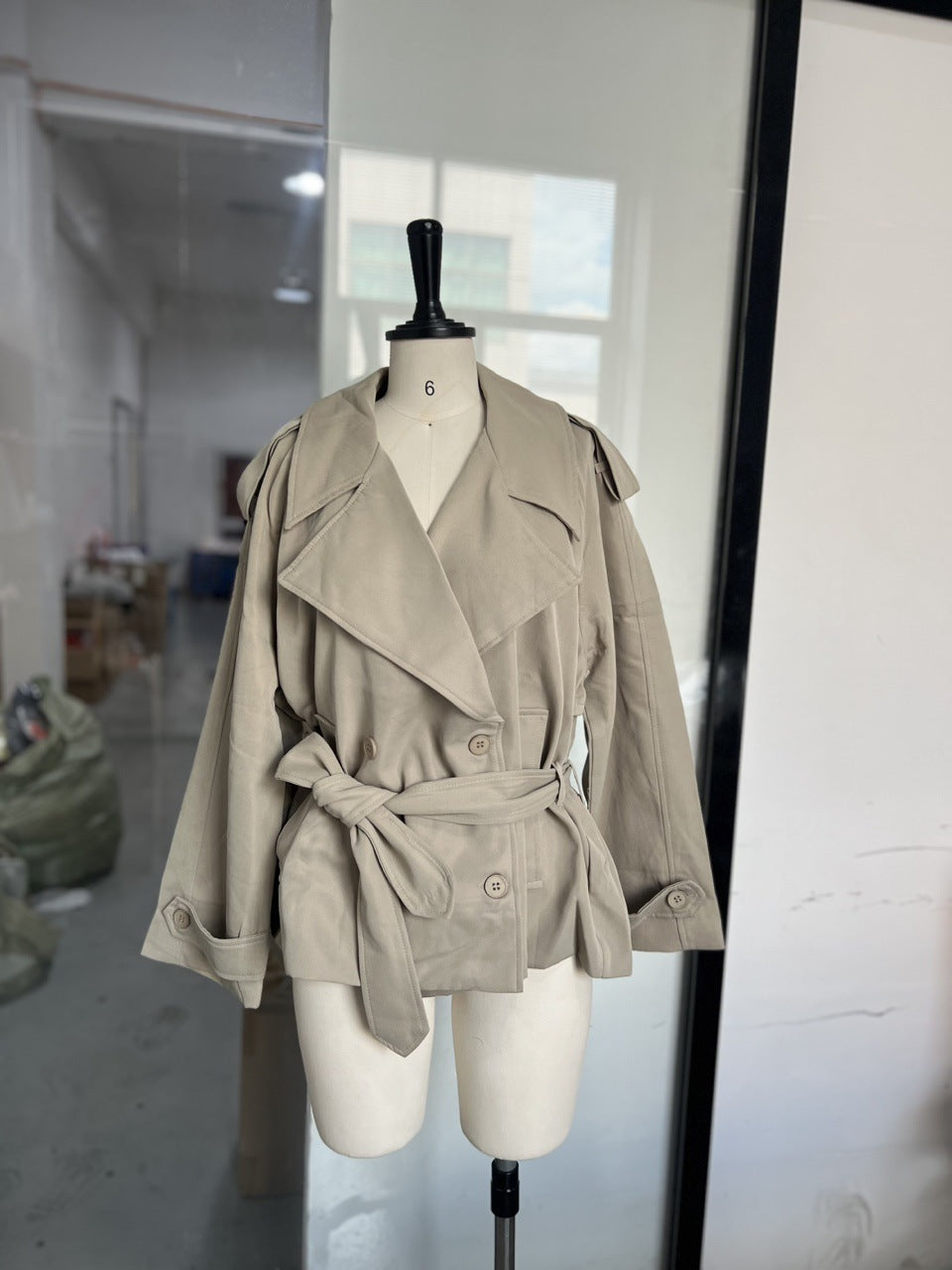 Damen modische Trenchcoat R&B
