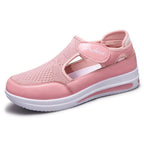 Damen Flexible Slip-On Fitnessschuhe mit atmungsaktiver Netzoberfläche
