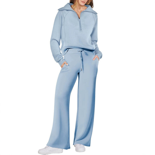 Damen elegantes Freizeitset mit hochgeschlossenem Kragen R&B