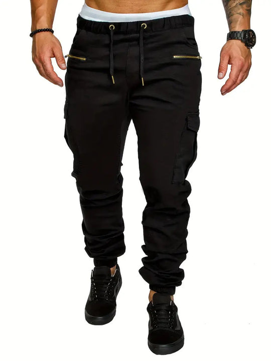 Herren Cargo-Jogginghose mit elastischem Bund und praktischen Reißverschlusstaschen R&B