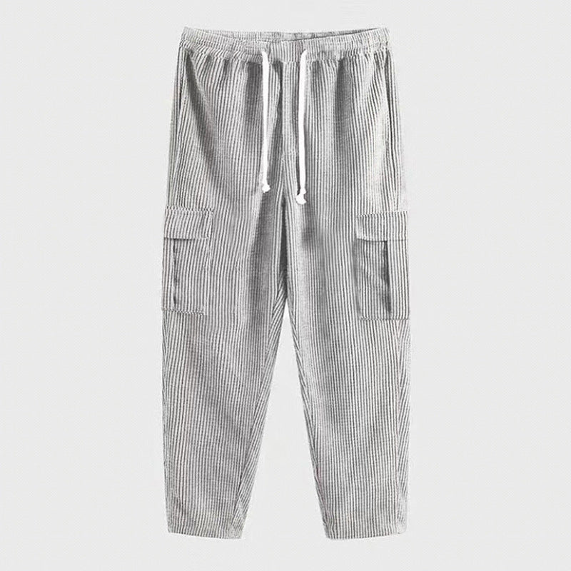Herren Cargo-Hose im lässigen Schnitt mit elastischem Bund und praktischen Taschen R&B