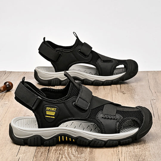 Damen Sportliche Aquasandalen mit verstellbarem Klettverschluss und rutschfester Sohle R&B