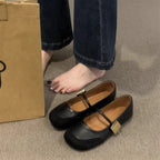 Damen elegante Mary Jane Ballerinas mit modischem Riemchen und bequemer Innenpolsterung R&B