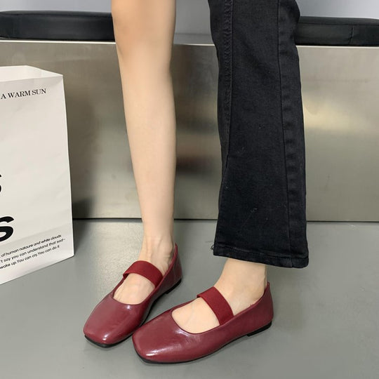Damen Ballerinas mit elastischem Riemen und elegantem Design R&B