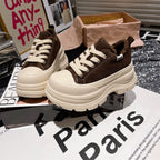 Damen Sneakers mit luxuriösem Fleece-Innenfutter und robustem Plateau R&B