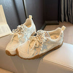 Damen sportliche Sneakers mit atmungsaktiver Mesh-Oberfläche und rutschfester Sohle R&B