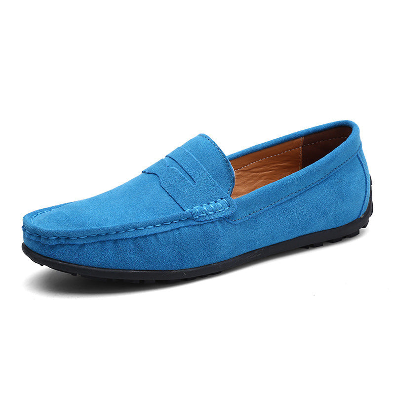 Herren nan eleganter Wildleder-Loafer mit handgenähter Moccasinnaht und rutschfester Gummiprofilsohle R&B