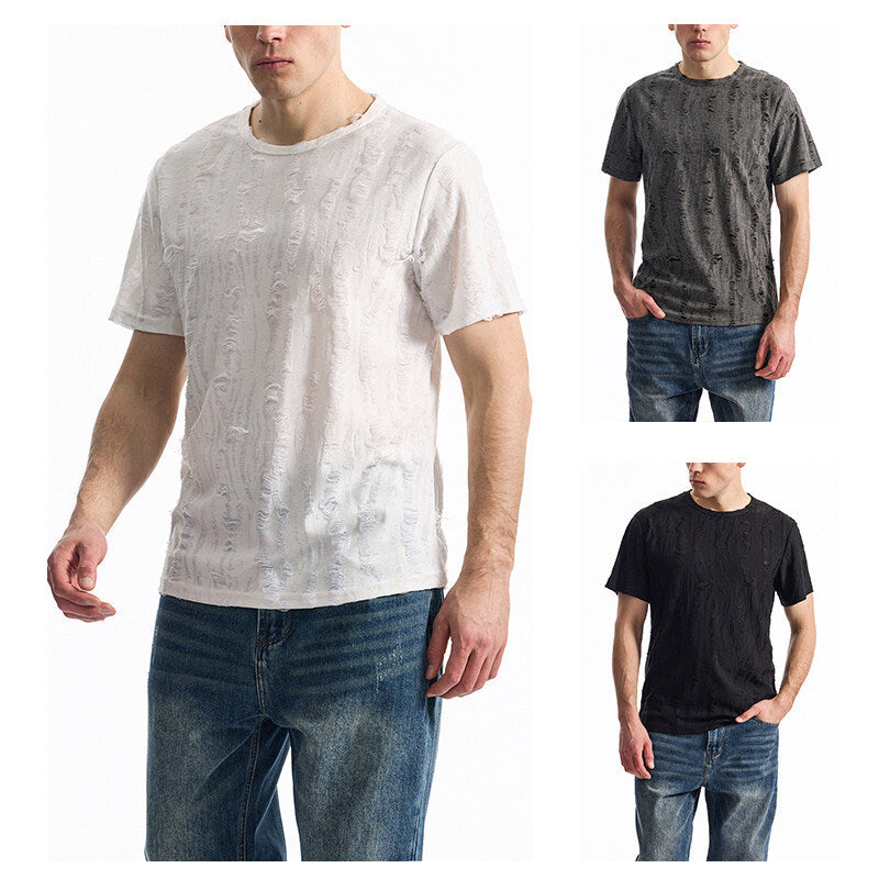Herren T-Shirt mit einzigartigem Design und strukturierten Stoff R&B