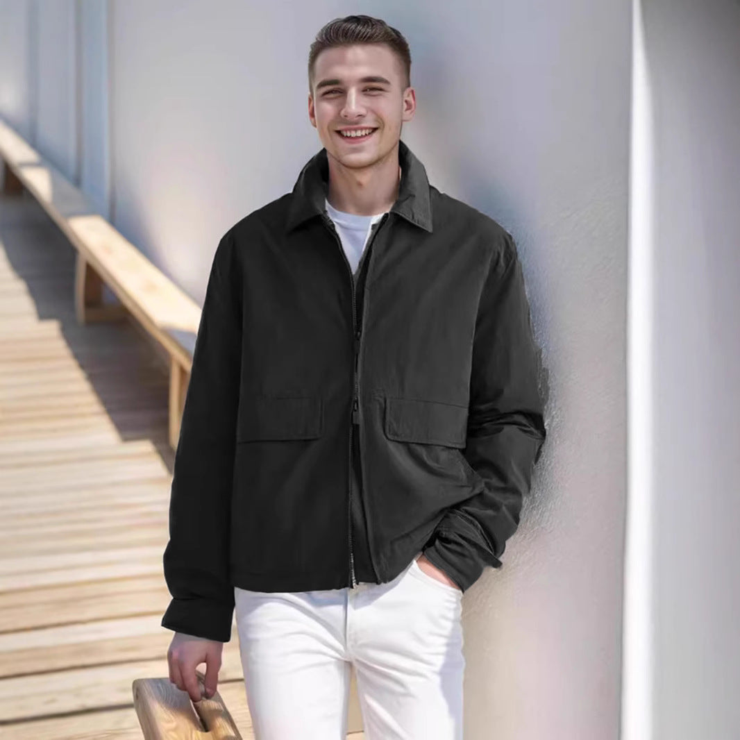 Herren leichte Freizeitjacke mit praktischen Taschen R&B