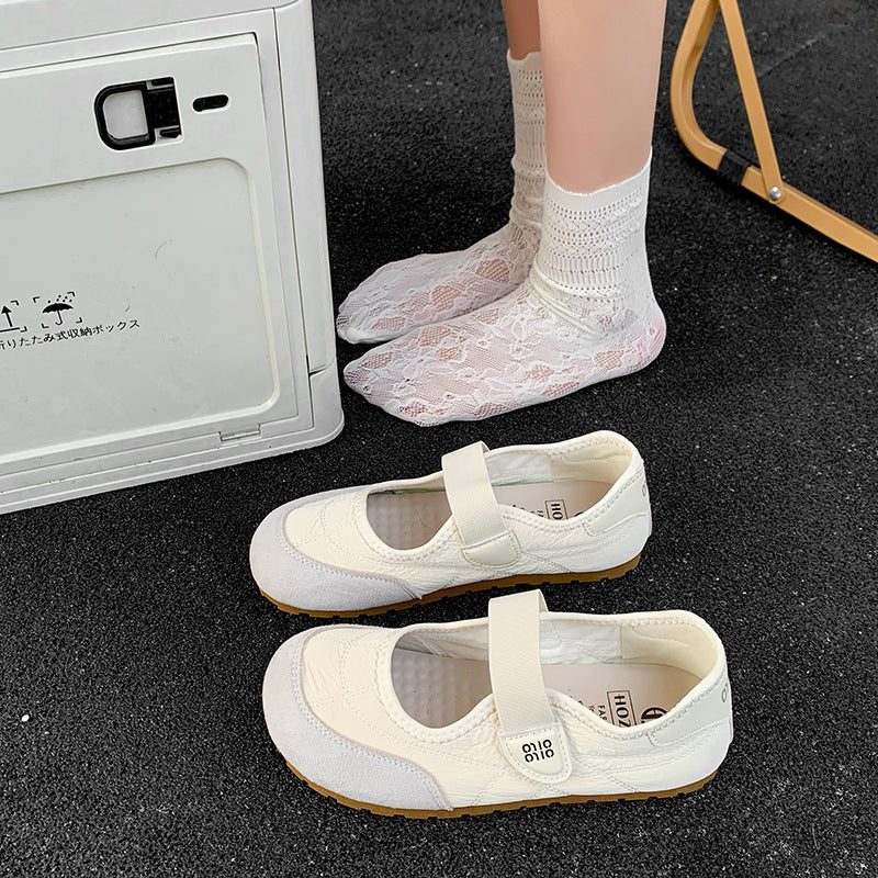 Damen Komfortable Ballerinas mit verstellbarem Riemen und atmungsaktivem Innenfutter R&B