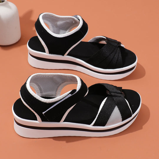 Damen trendige Sandalen mit verstellbarem Riemen und rutschfester Sohle R&B