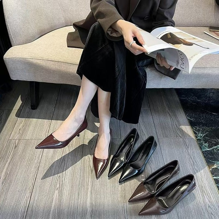 Damen elegante Stiletto-Pumps mit spitzem Zehenbereich R&B