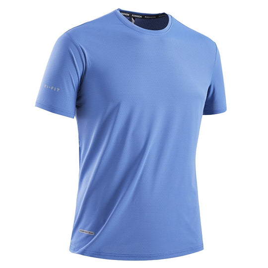 Herren nan atmungsaktives Funktions-T-Shirt aus perforiertem Mesh für Training R&B