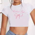 Damen Crop-Top mit innovativem Spinnen-Netz-Design R&B