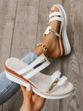 Damen Wedge-Sandaletten mit stylischem Riemen-Design und komfortablem Fußbett R&B