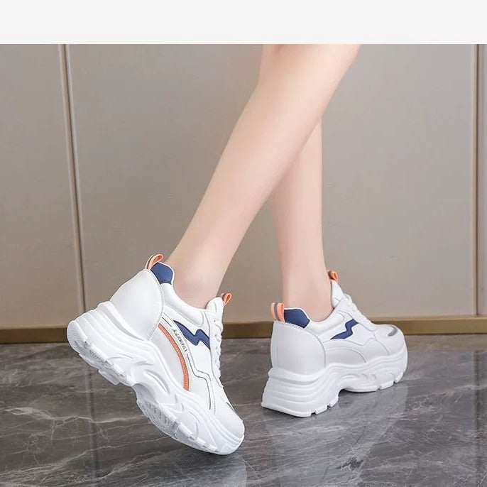 Damen Sportliche Plateau-Sneaker mit innovativer Dämpfung und modischem Design R&B
