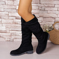 Damen Modische Stiefel mit weichem Wildleder-Look und rutschfester Sohle